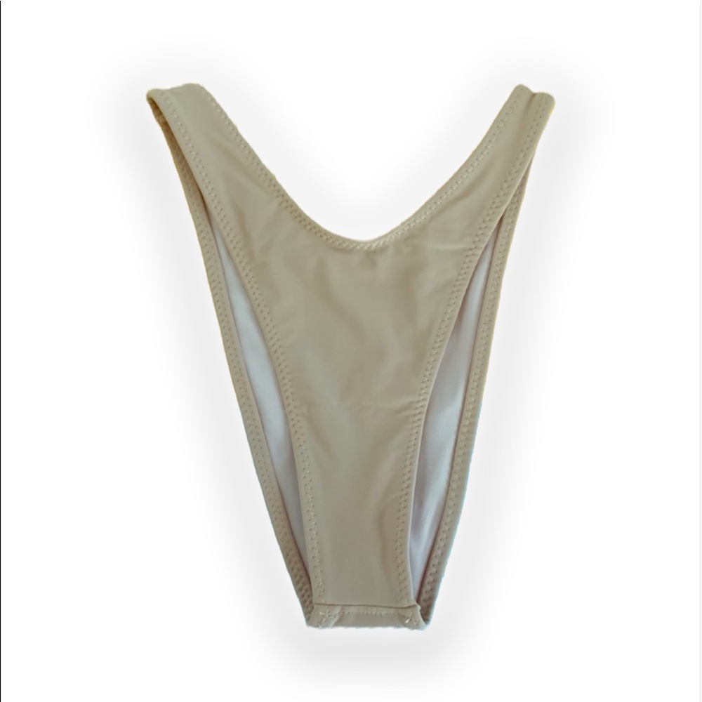Nude High Rise Bikini Bottoms